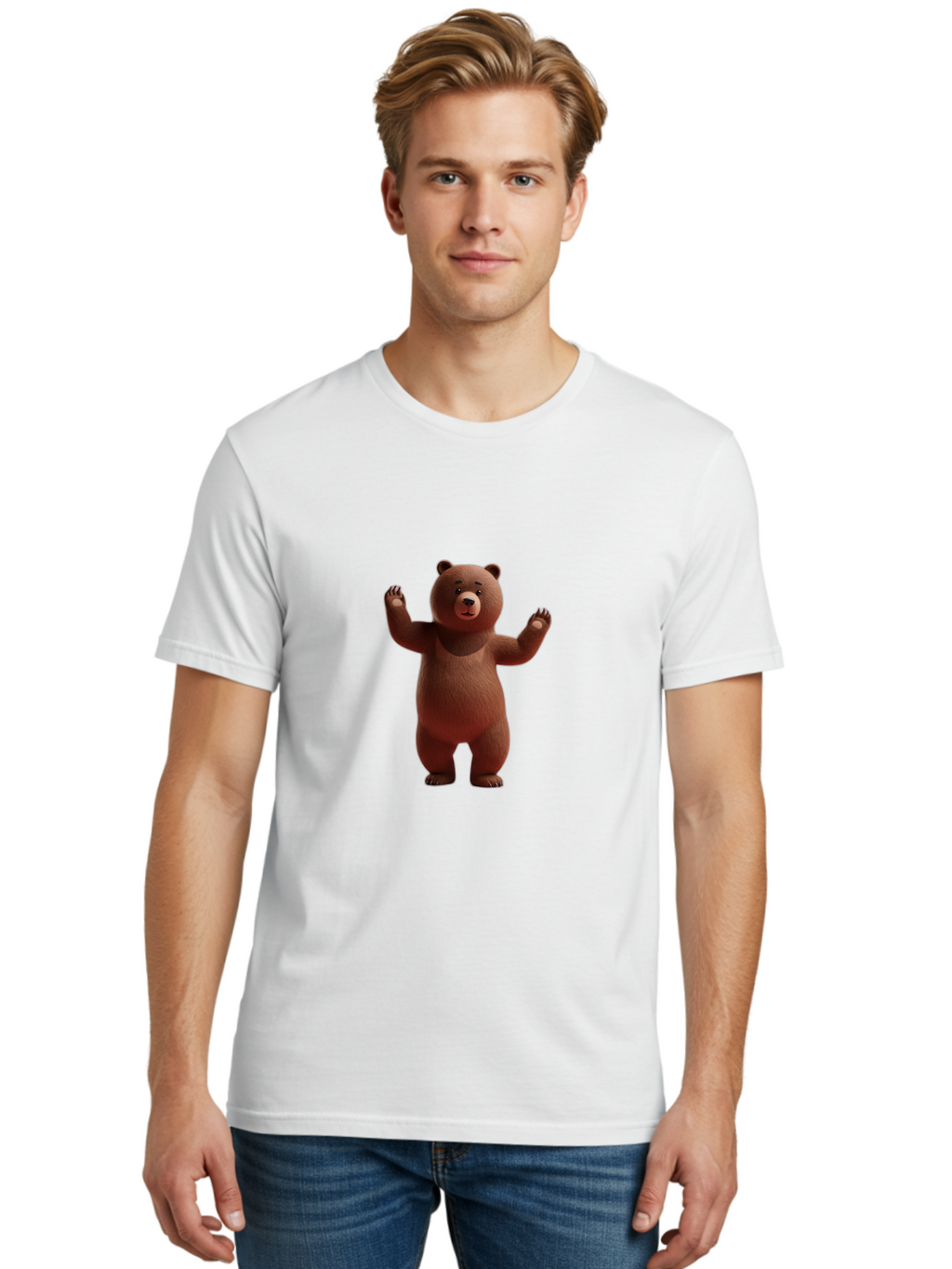 Brown-Bear-1 Men'S Graphic Tee, 100% Cotton, Comfortable Casual Summer Wear, Machine Washable, Vintage Camera, Old Camera, Antique Camera, Black Camera, Classic Photography, Photography Equipment, Nostalgic Device, Film Camera, Camera Art Bae908