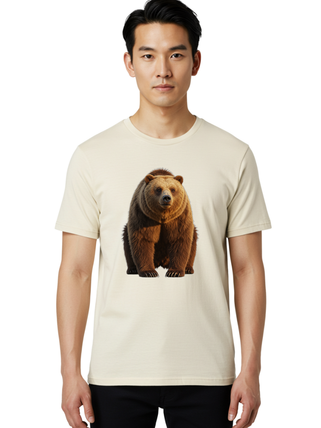 Brown-Bear-2 Men'S Graphic Tee, 100% Cotton, Comfortable Casual Summer Wear, Machine Washable, Vintage Camera, Old Camera, Antique Camera, Black Camera, Classic Photography, Photography Equipment, Nostalgic Device, Film Camera, Camera Art Bae909