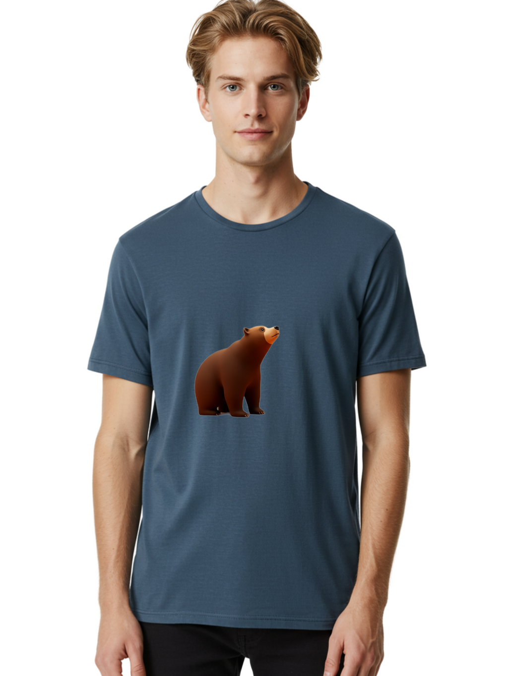 Brown-Bear-3 Men'S Graphic Tee, 100% Cotton, Comfortable Casual Summer Wear, Machine Washable, Vintage Camera, Old Camera, Antique Camera, Black Camera, Classic Photography, Photography Equipment, Nostalgic Device, Film Camera, Camera Art Bae910
