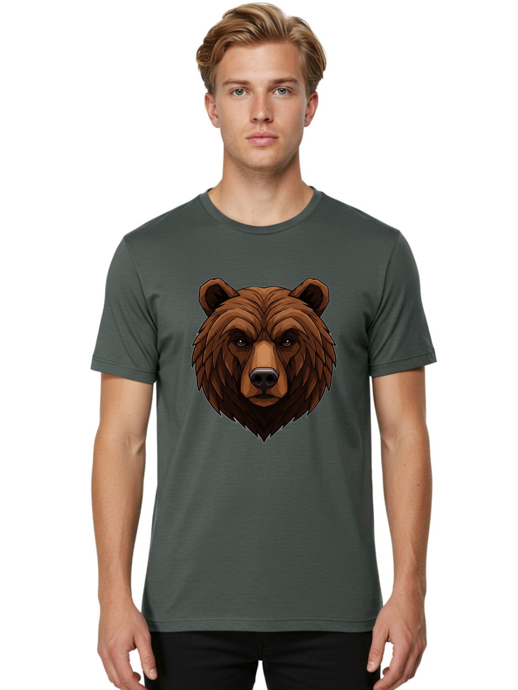 Brown-Bear-4 Men'S Graphic Tee, 100% Cotton, Comfortable Casual Summer Wear, Machine Washable, Vintage Camera, Old Camera, Antique Camera, Black Camera, Classic Photography, Photography Equipment, Nostalgic Device, Film Camera, Camera Art Bae911