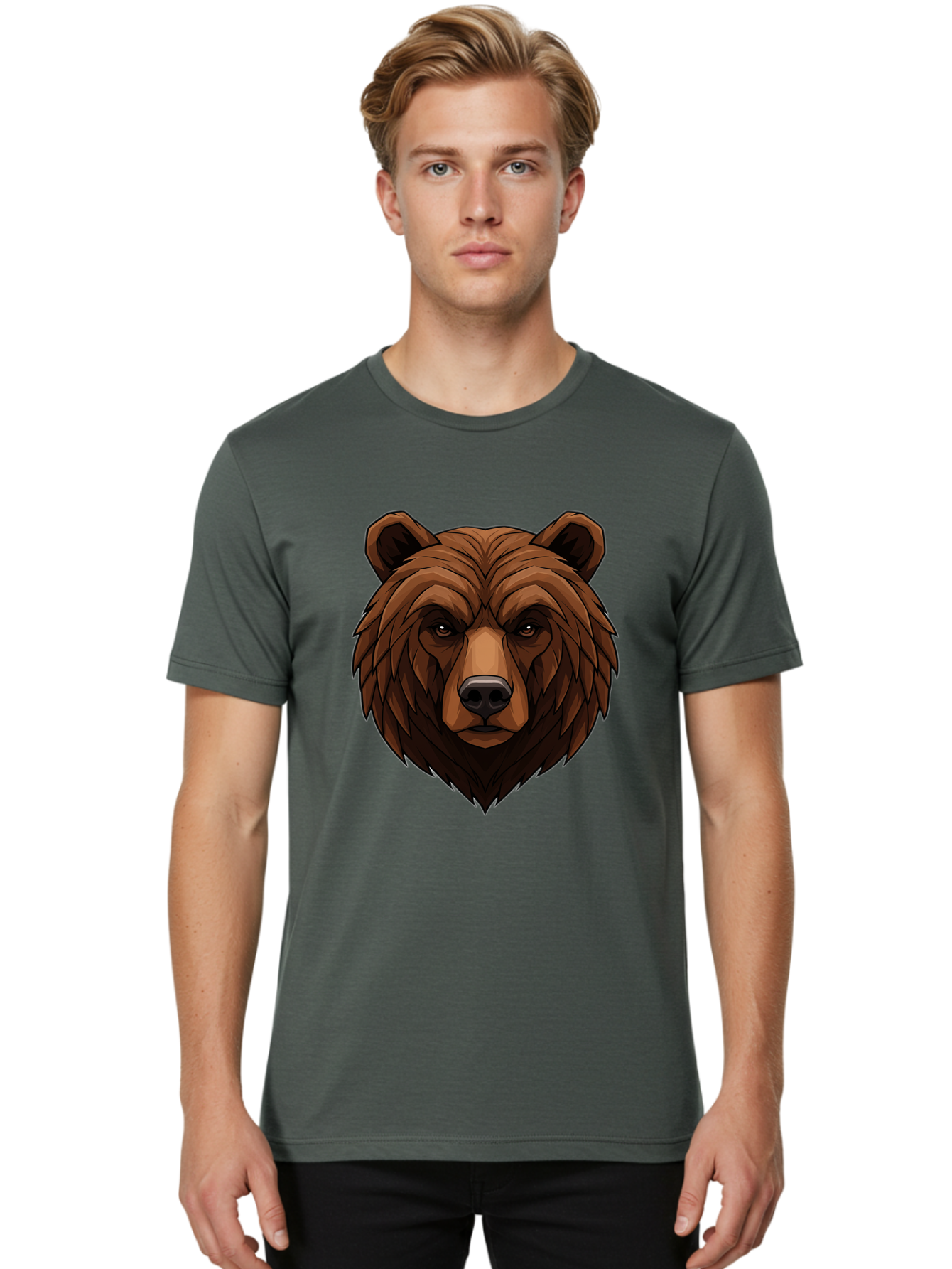 Brown-Bear-4 Men'S Graphic Tee, 100% Cotton, Comfortable Casual Summer Wear, Machine Washable, Vintage Camera, Old Camera, Antique Camera, Black Camera, Classic Photography, Photography Equipment, Nostalgic Device, Film Camera, Camera Art Bae911