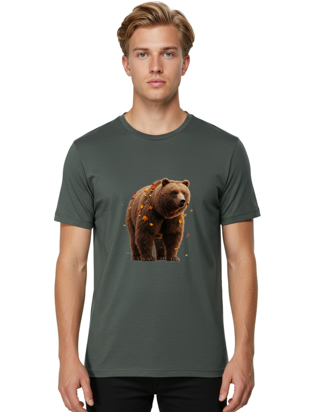 Brown-Bear-5 Men'S Graphic Tee, 100% Cotton, Comfortable Casual Summer Wear, Machine Washable, Vintage Camera, Old Camera, Antique Camera, Black Camera, Classic Photography, Photography Equipment, Nostalgic Device, Film Camera, Camera Art Bae912