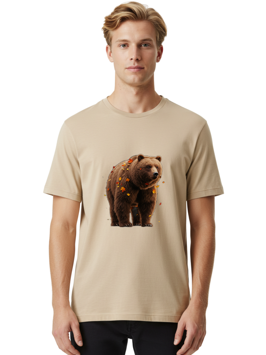 Brown-Bear-5 Men'S Graphic Tee, 100% Cotton, Comfortable Casual Summer Wear, Machine Washable, Vintage Camera, Old Camera, Antique Camera, Black Camera, Classic Photography, Photography Equipment, Nostalgic Device, Film Camera, Camera Art Bae912