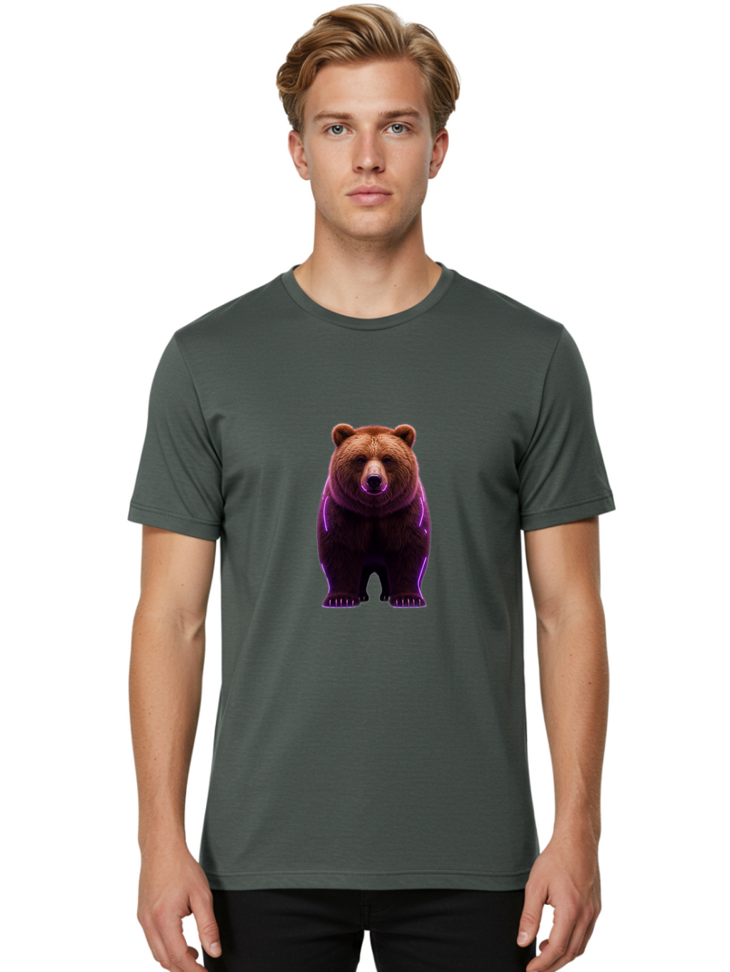 Brown-Bear-6 Men'S Graphic Tee, 100% Cotton, Comfortable Casual Summer Wear, Machine Washable, Vintage Camera, Old Camera, Antique Camera, Black Camera, Classic Photography, Photography Equipment, Nostalgic Device, Film Camera, Camera Art Bae913