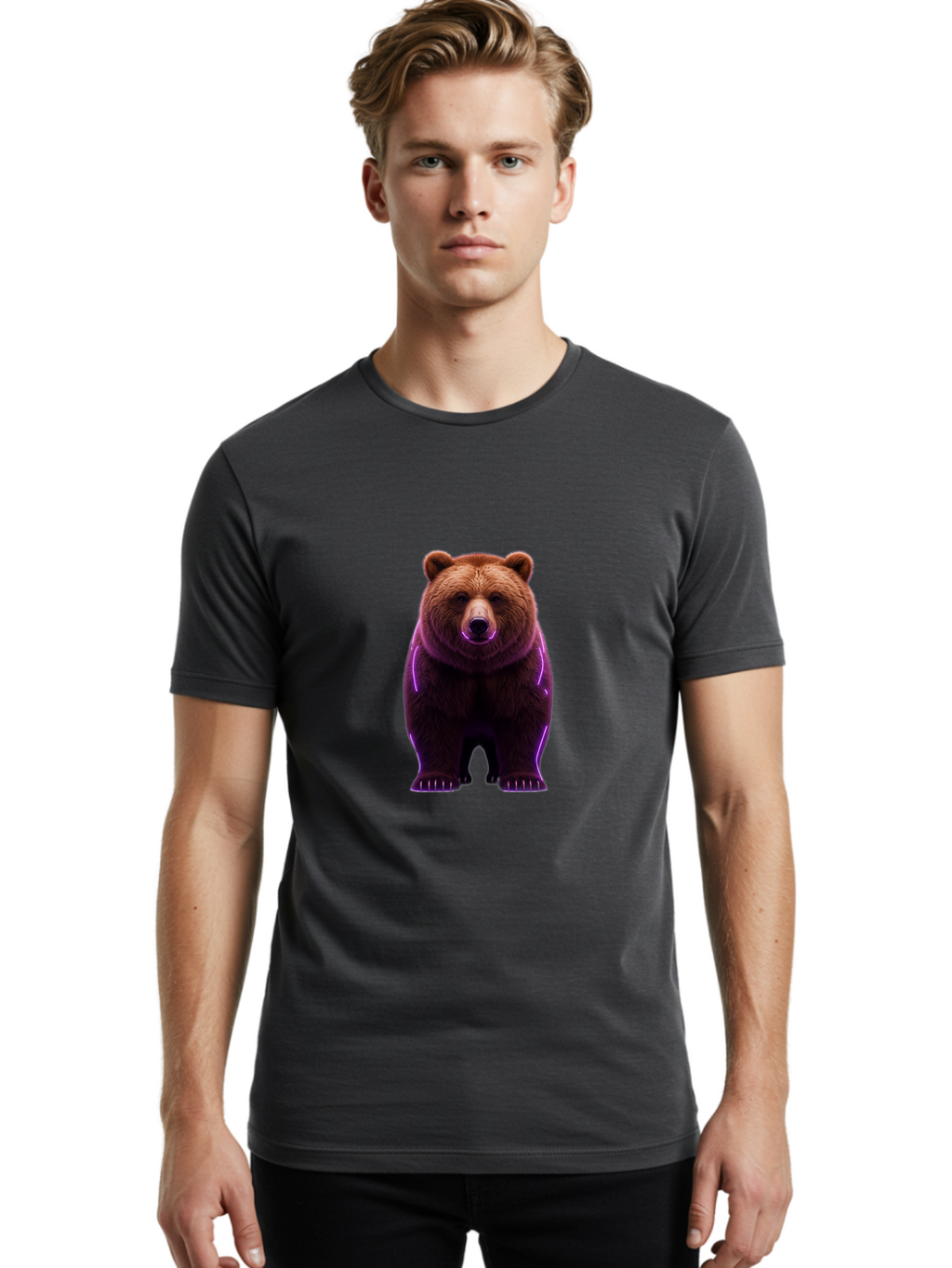 Brown-Bear-6 Men'S Graphic Tee, 100% Cotton, Comfortable Casual Summer Wear, Machine Washable, Vintage Camera, Old Camera, Antique Camera, Black Camera, Classic Photography, Photography Equipment, Nostalgic Device, Film Camera, Camera Art Bae913