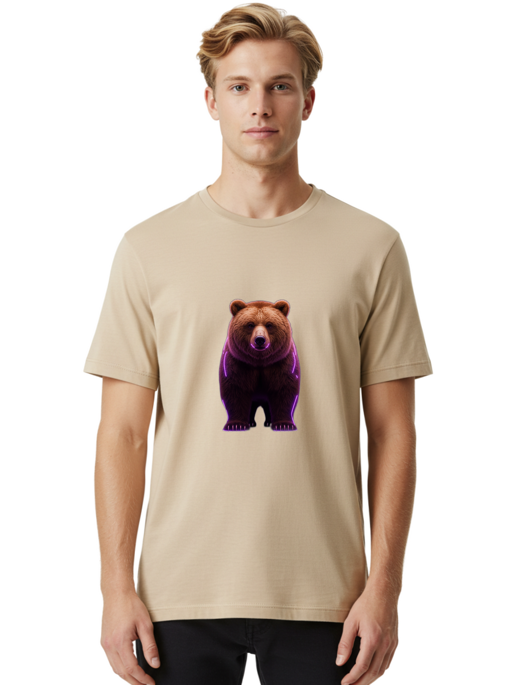 Brown-Bear-6 Men'S Graphic Tee, 100% Cotton, Comfortable Casual Summer Wear, Machine Washable, Vintage Camera, Old Camera, Antique Camera, Black Camera, Classic Photography, Photography Equipment, Nostalgic Device, Film Camera, Camera Art Bae913