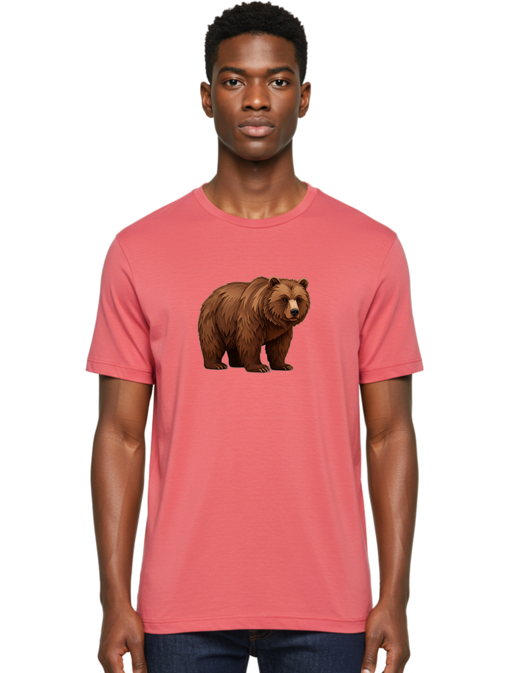 Brown-Bear-7 Men'S Graphic Tee, 100% Cotton, Comfortable Casual Summer Wear, Machine Washable, Vintage Camera, Old Camera, Antique Camera, Black Camera, Classic Photography, Photography Equipment, Nostalgic Device, Film Camera, Camera Art Bae914