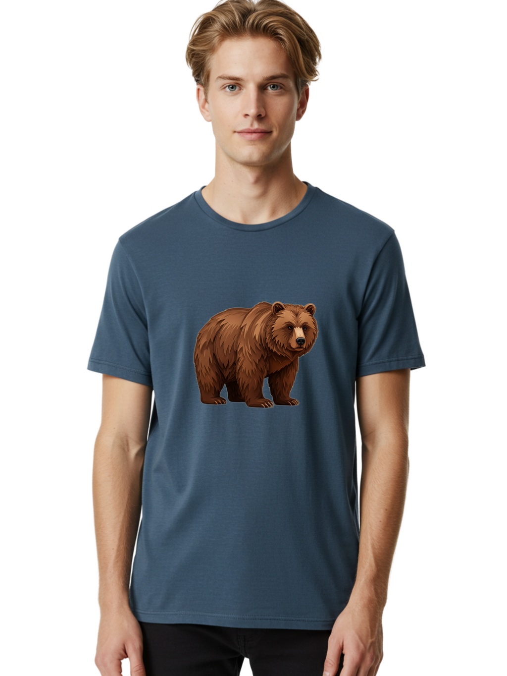 Brown-Bear-7 Men'S Graphic Tee, 100% Cotton, Comfortable Casual Summer Wear, Machine Washable, Vintage Camera, Old Camera, Antique Camera, Black Camera, Classic Photography, Photography Equipment, Nostalgic Device, Film Camera, Camera Art Bae914