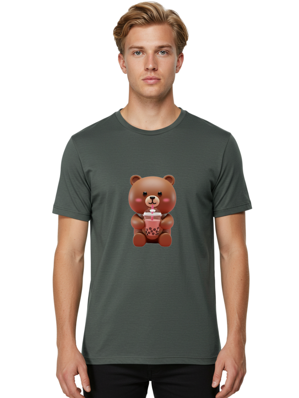 Brown-Bear-Boba Men'S Graphic Tee, 100% Cotton, Comfortable Casual Summer Wear, Machine Washable, Vintage Camera, Old Camera, Antique Camera, Black Camera, Classic Photography, Photography Equipment, Nostalgic Device, Film Camera, Camera Art Bae915