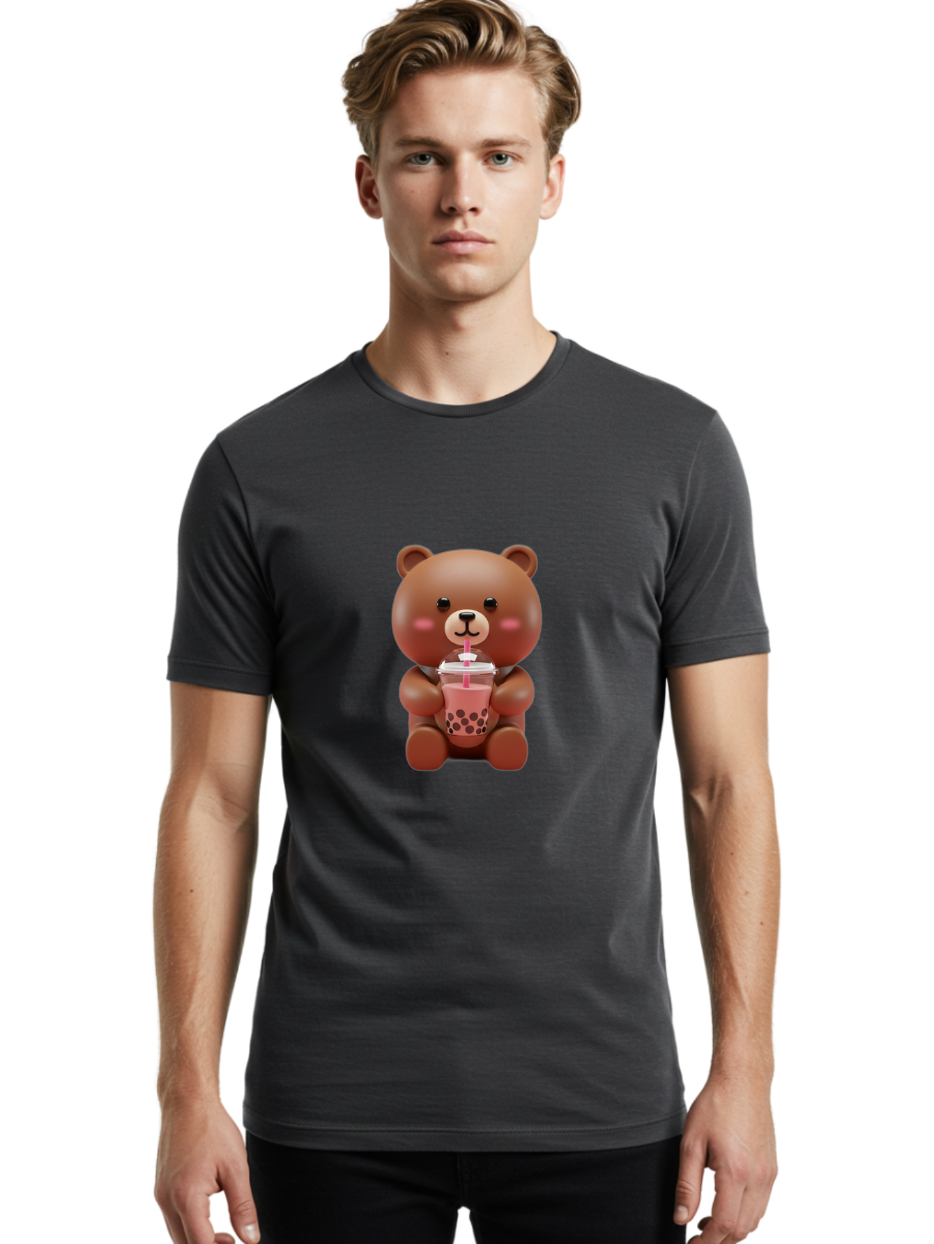 Brown-Bear-Boba Men'S Graphic Tee, 100% Cotton, Comfortable Casual Summer Wear, Machine Washable, Vintage Camera, Old Camera, Antique Camera, Black Camera, Classic Photography, Photography Equipment, Nostalgic Device, Film Camera, Camera Art Bae915