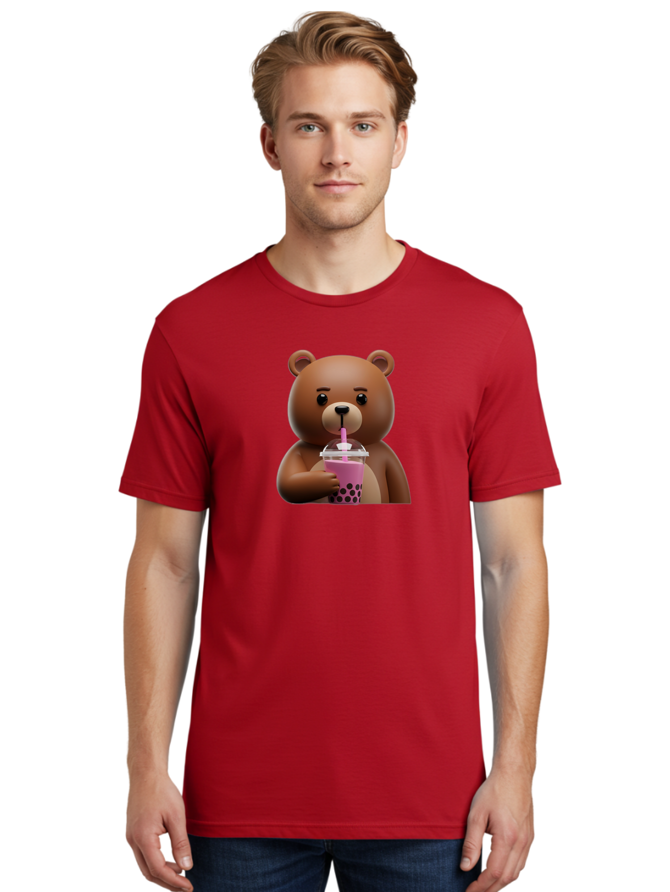 Brown-Bear-Drinking-Boba-Tea Men'S Graphic Tee, 100% Cotton, Comfortable Casual Summer Wear, Machine Washable, Vintage Camera, Old Camera, Antique Camera, Black Camera, Classic Photography, Photography Equipment, Nostalgic Device, Film Camera, Bae917