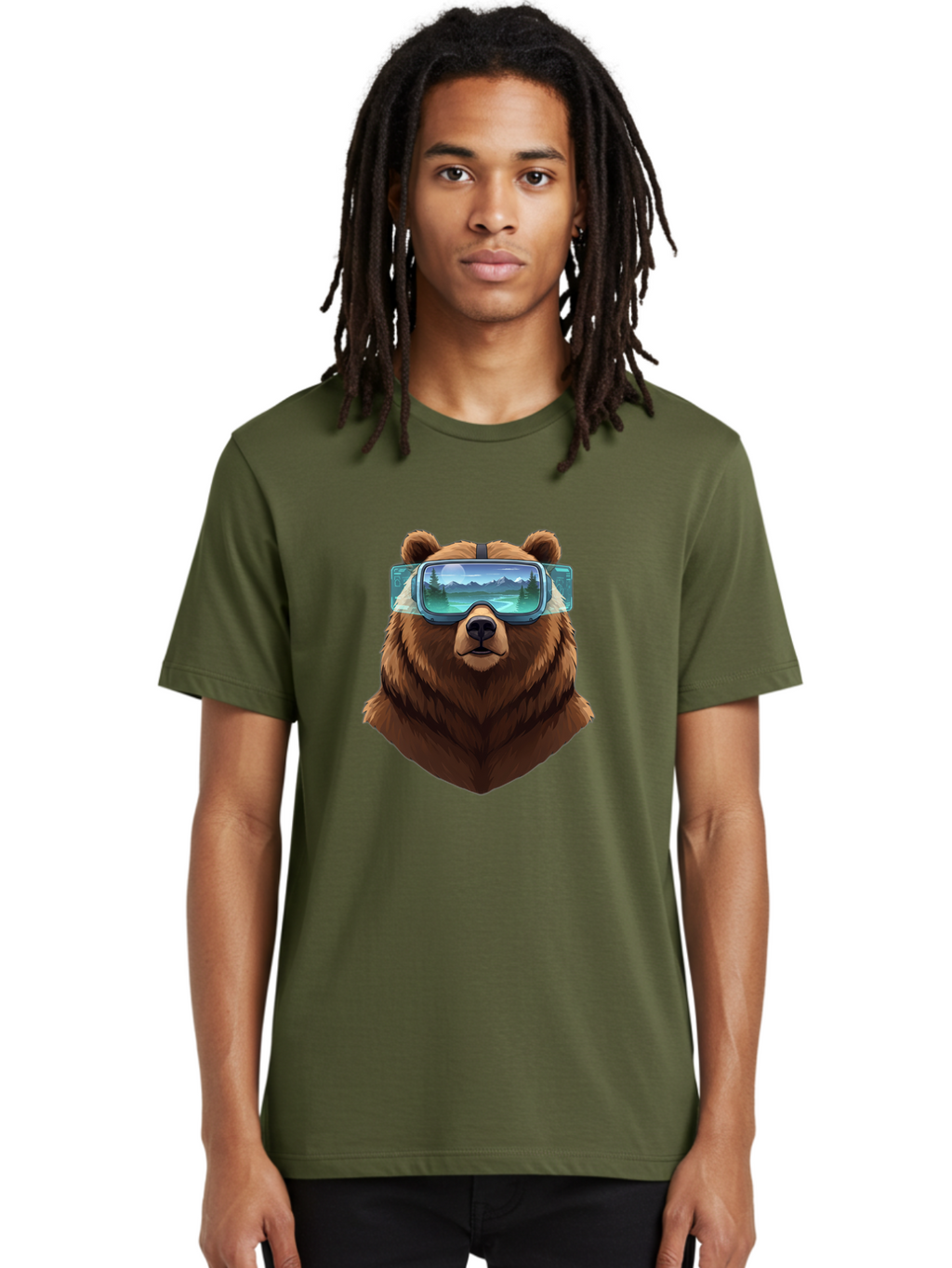 Brown-Bear-Goggles Men'S Graphic Tee, 100% Cotton, Comfortable Casual Summer Wear, Machine Washable, Vintage Camera, Old Camera, Antique Camera, Black Camera, Classic Photography, Photography Equipment, Nostalgic Device, Film Camera, Bae920