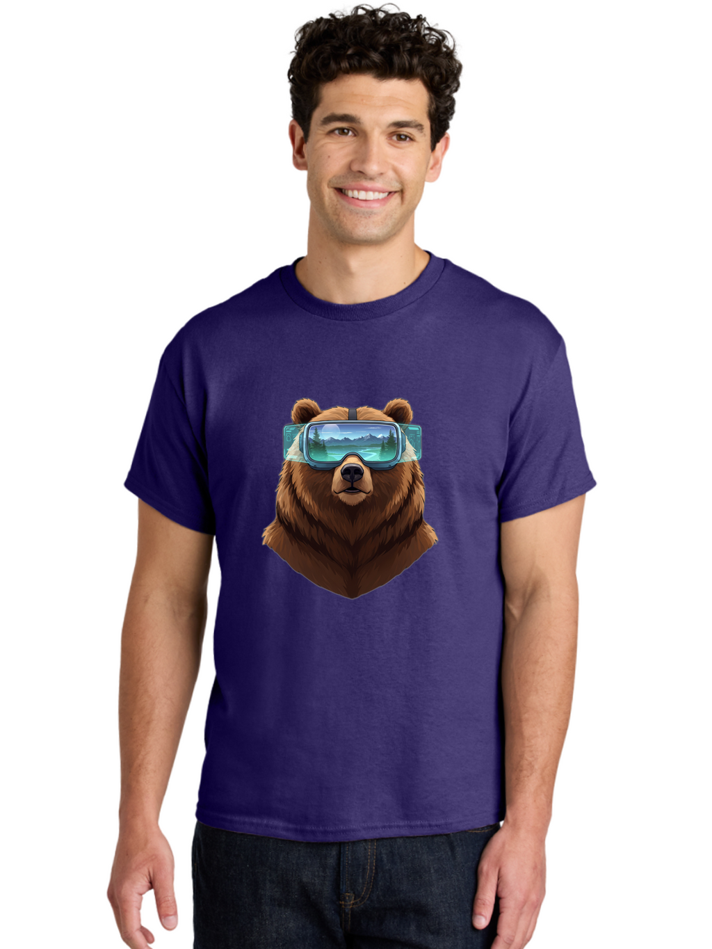 Brown-Bear-Goggles Men'S Graphic Tee, 100% Cotton, Comfortable Casual Summer Wear, Machine Washable, Vintage Camera, Old Camera, Antique Camera, Black Camera, Classic Photography, Photography Equipment, Nostalgic Device, Film Camera, Bae920