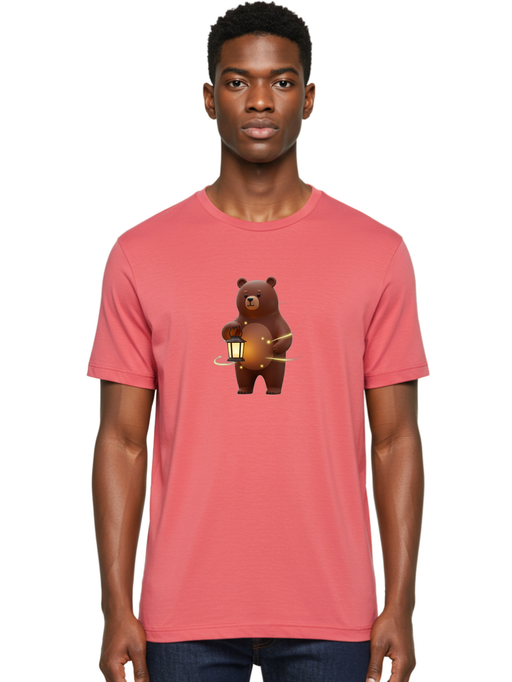 Brown-Bear-Lantern Men'S Graphic Tee, 100% Cotton, Comfortable Casual Summer Wear, Machine Washable, Vintage Camera, Old Camera, Antique Camera, Black Camera, Classic Photography, Photography Equipment, Nostalgic Device, Film Camera, Bae923
