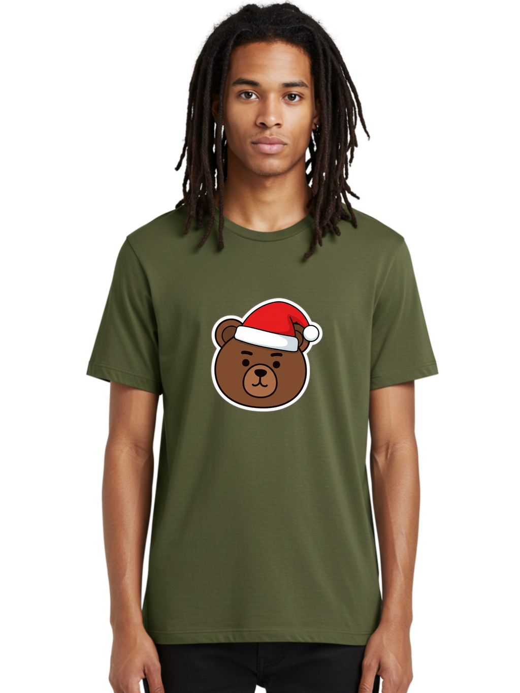 Brown-Bear-Wearing-Christmas-Hat Men'S Graphic Tee, 100% Cotton, Comfortable Casual Summer Wear, Machine Washable, Vintage Camera, Old Camera, Antique Camera, Black Camera, Classic Photography, Photography Equipment, Nostalgic Device, Bae926