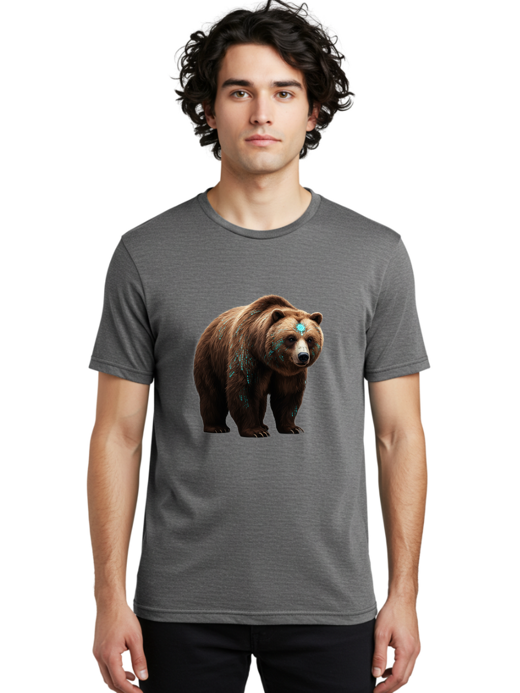 Brown-Bear-With-Blue-Markings Men'S Graphic Tee, 100% Cotton, Comfortable Casual Summer Wear, Machine Washable, Vintage Camera, Old Camera, Antique Camera, Black Camera, Classic Photography, Photography Equipment, Nostalgic Device, Bae927
