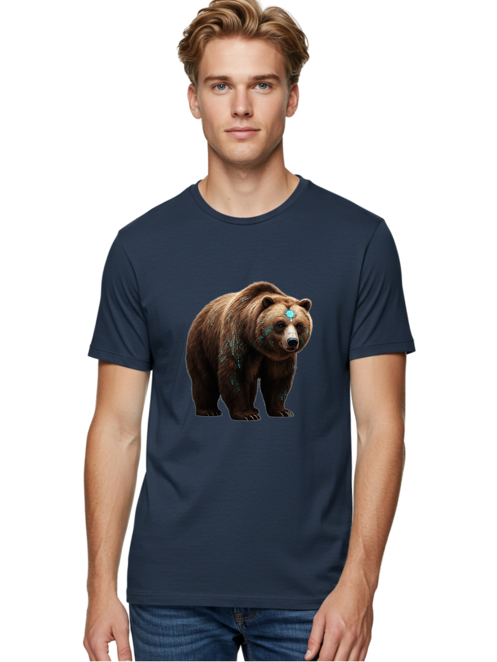 Brown-Bear-With-Blue-Markings Men'S Graphic Tee, 100% Cotton, Comfortable Casual Summer Wear, Machine Washable, Vintage Camera, Old Camera, Antique Camera, Black Camera, Classic Photography, Photography Equipment, Nostalgic Device, Bae927