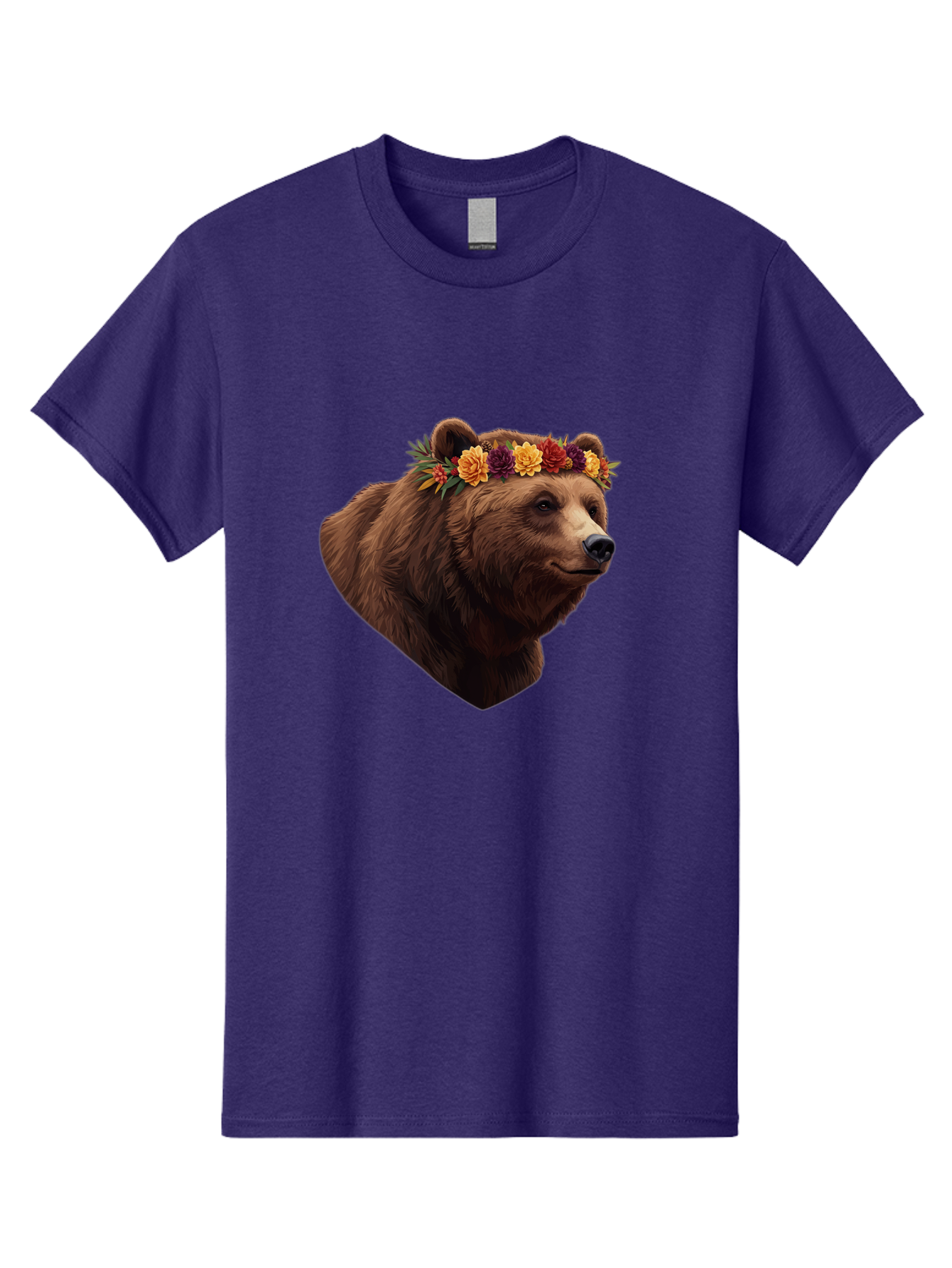 Brown-Bear-With-Flower-Crown Men'S Graphic Tee, 100% Cotton, Comfortable Casual Summer Wear, Machine Washable, Vintage Camera, Old Camera, Antique Camera, Black Camera, Classic Photography, Photography Equipment, Nostalgic Device, Film Camera, Bae928