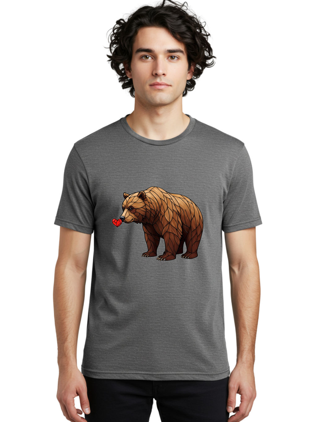Brown-Bear-With-Heart Men'S Graphic Tee, 100% Cotton, Comfortable Casual Summer Wear, Machine Washable, Vintage Camera, Old Camera, Antique Camera, Black Camera, Classic Photography, Photography Equipment, Nostalgic Device, Film Camera, Bae929