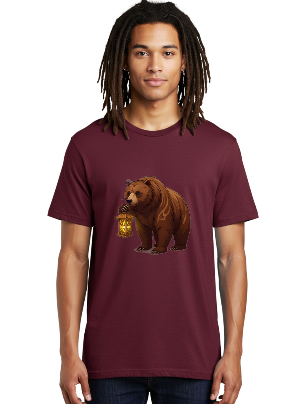 Brown-Bear-With-Lantern Men'S Graphic Tee, 100% Cotton, Comfortable Casual Summer Wear, Machine Washable, Vintage Camera, Old Camera, Antique Camera, Black Camera, Classic Photography, Photography Equipment, Nostalgic Device, Film Camera, Bae930