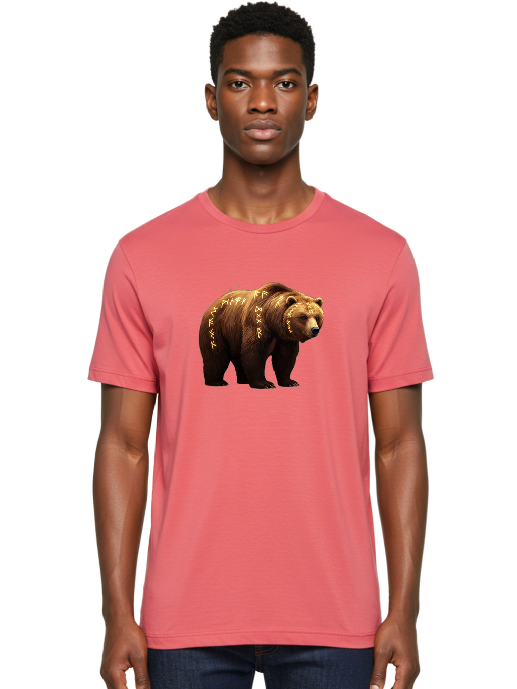 Brown-Bear-With-Runic-Symbols Men'S Graphic Tee, 100% Cotton, Comfortable Casual Summer Wear, Machine Washable, Vintage Camera, Old Camera, Antique Camera, Black Camera, Classic Photography, Photography Equipment, Nostalgic Device, Bae931