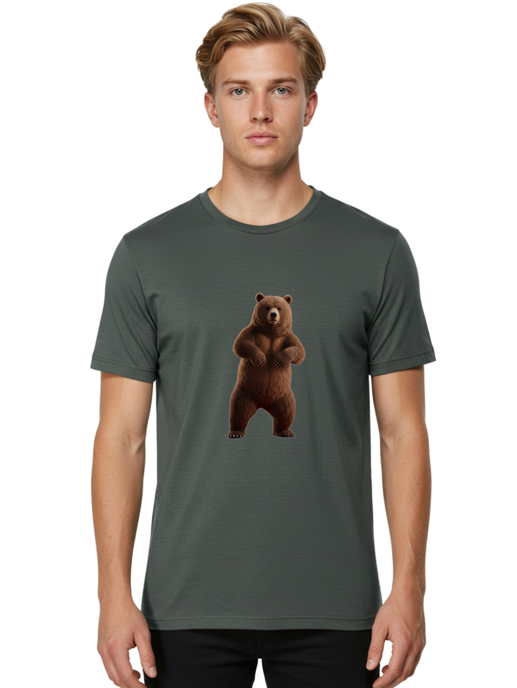 Brown-Bear Men'S Graphic Tee, 100% Cotton, Comfortable Casual Summer Wear, Machine Washable, Vintage Camera, Old Camera, Antique Camera, Black Camera, Classic Photography, Photography Equipment, Nostalgic Device, Film Camera, Camera Art Bae933