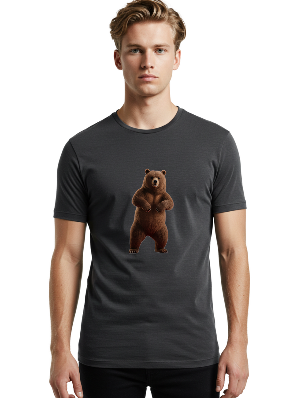 Brown-Bear Men'S Graphic Tee, 100% Cotton, Comfortable Casual Summer Wear, Machine Washable, Vintage Camera, Old Camera, Antique Camera, Black Camera, Classic Photography, Photography Equipment, Nostalgic Device, Film Camera, Camera Art Bae933
