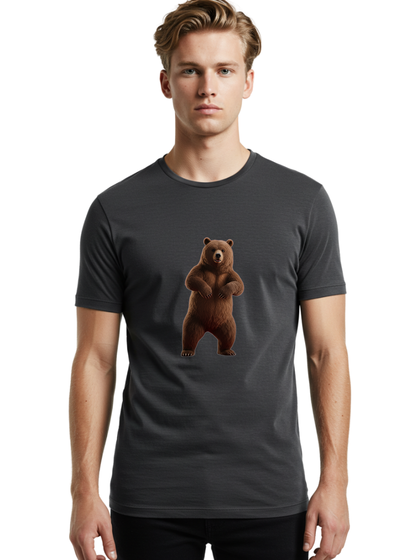 Brown-Bear Men'S Graphic Tee, 100% Cotton, Comfortable Casual Summer Wear, Machine Washable, Vintage Camera, Old Camera, Antique Camera, Black Camera, Classic Photography, Photography Equipment, Nostalgic Device, Film Camera, Camera Art Bae933