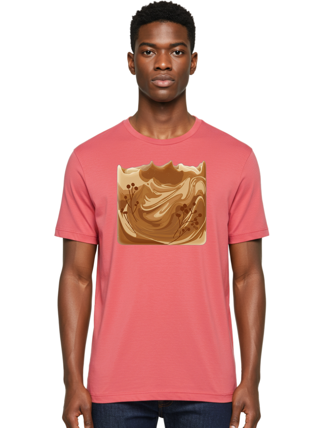 Brown-Swirl-Soap Men'S Graphic Tee, 100% Cotton, Comfortable Casual Summer Wear, Machine Washable, Vintage Camera, Old Camera, Antique Camera, Black Camera, Classic Photography, Photography Equipment, Nostalgic Device, Film Camera, Camera Art Bae934