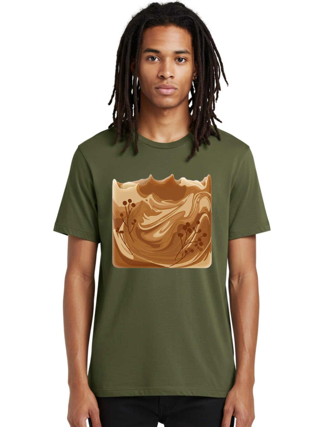 Brown-Swirl-Soap Men'S Graphic Tee, 100% Cotton, Comfortable Casual Summer Wear, Machine Washable, Vintage Camera, Old Camera, Antique Camera, Black Camera, Classic Photography, Photography Equipment, Nostalgic Device, Film Camera, Camera Art Bae934