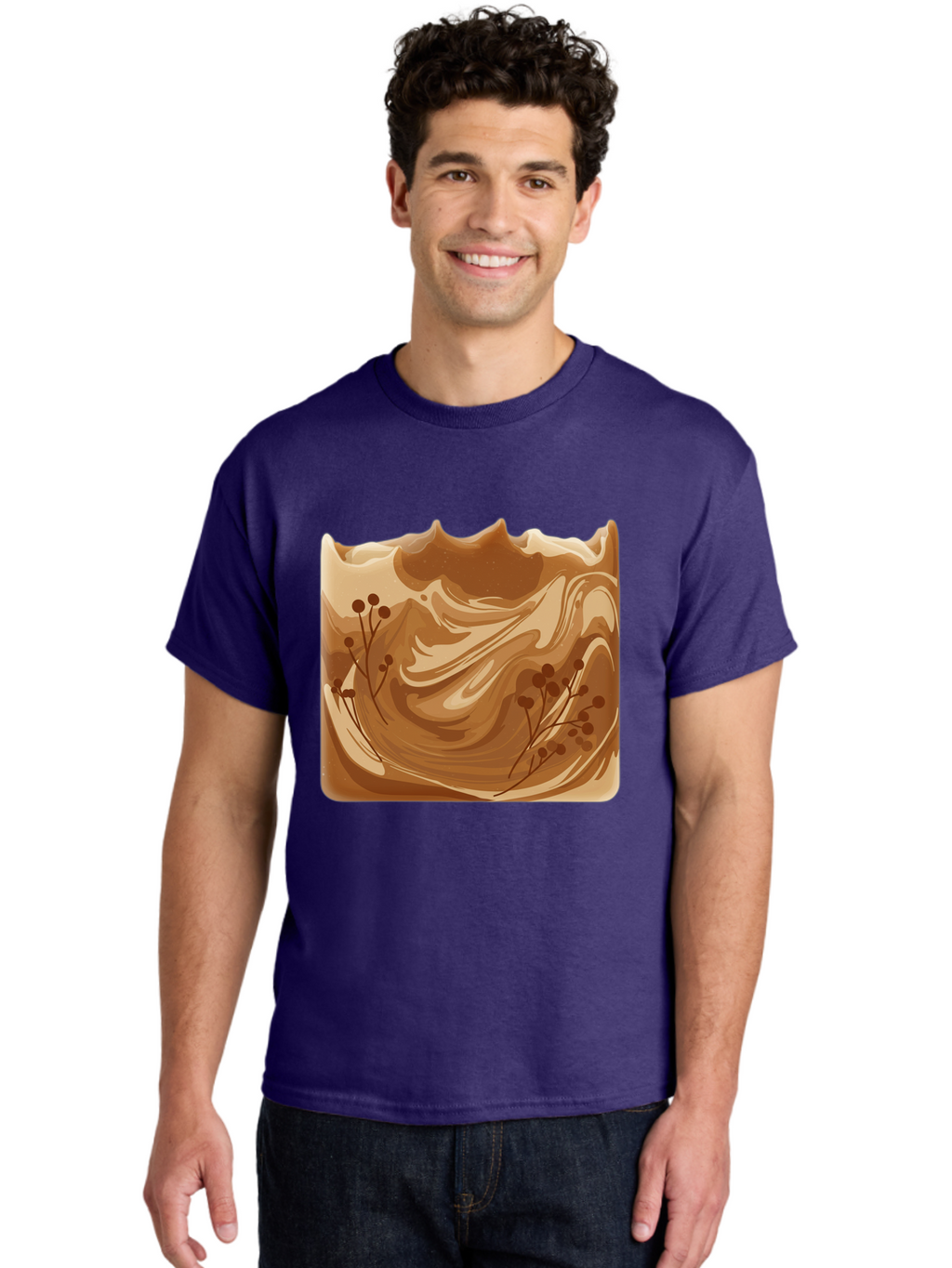 Brown-Swirl-Soap Men'S Graphic Tee, 100% Cotton, Comfortable Casual Summer Wear, Machine Washable, Vintage Camera, Old Camera, Antique Camera, Black Camera, Classic Photography, Photography Equipment, Nostalgic Device, Film Camera, Camera Art Bae934