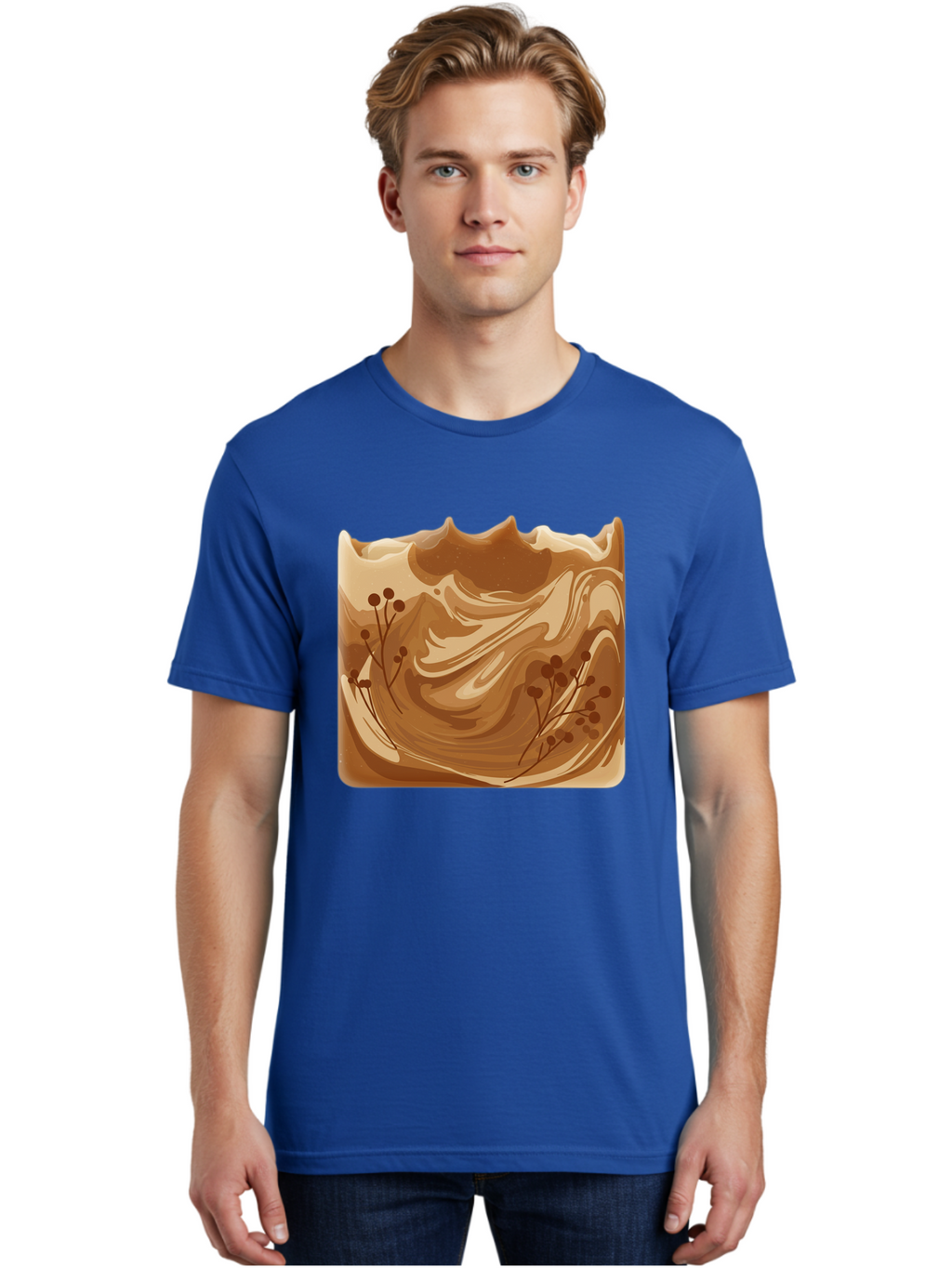 Brown-Swirl-Soap Men'S Graphic Tee, 100% Cotton, Comfortable Casual Summer Wear, Machine Washable, Vintage Camera, Old Camera, Antique Camera, Black Camera, Classic Photography, Photography Equipment, Nostalgic Device, Film Camera, Camera Art Bae934