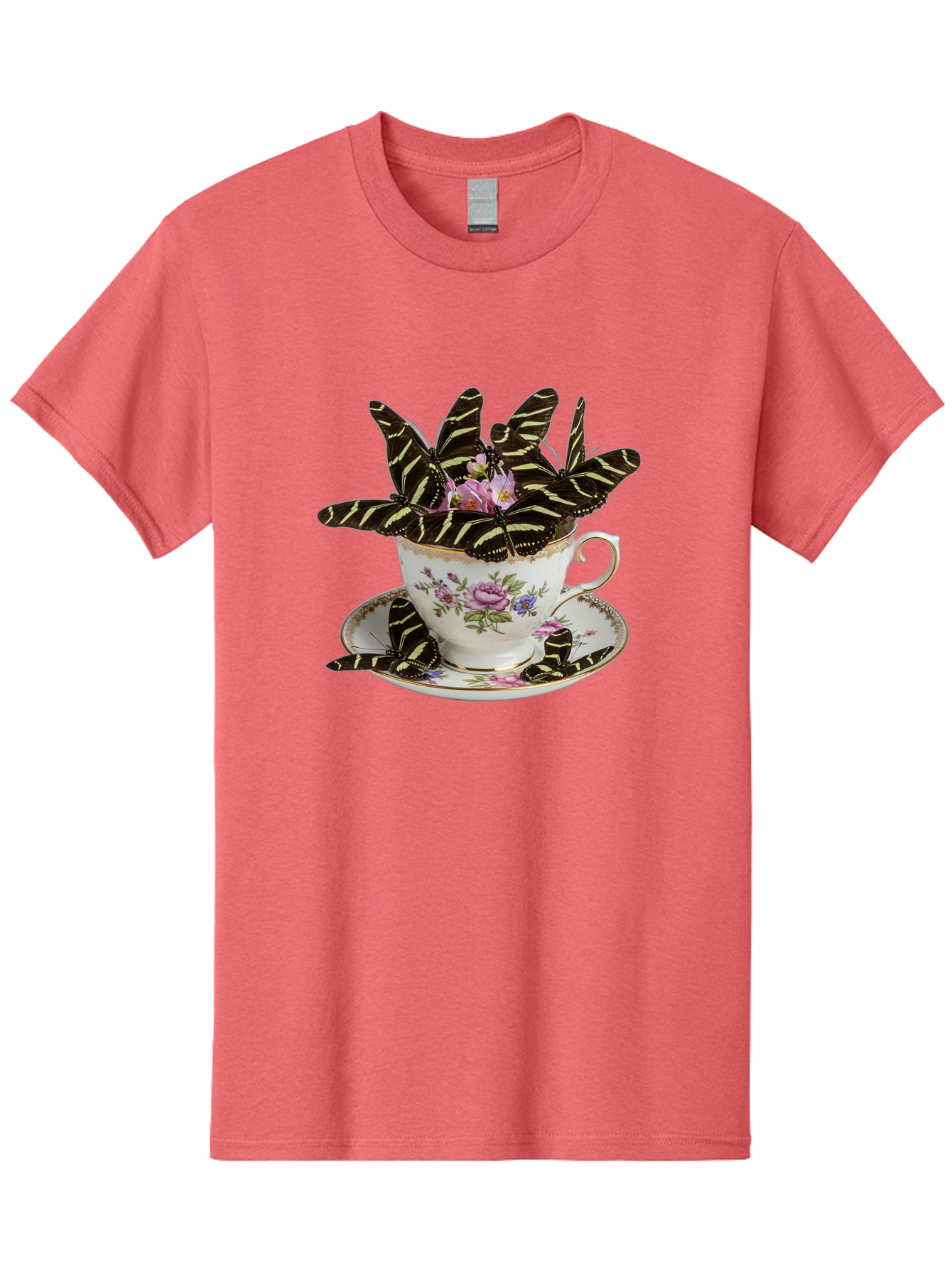 Butterflies-In-Tea-Cup Men'S Graphic Tee, 100% Cotton, Comfortable Casual Summer Wear, Machine Washable, Vintage Camera, Old Camera, Antique Camera, Black Camera, Classic Photography, Photography Equipment, Nostalgic Device, Film Camera, Bae939