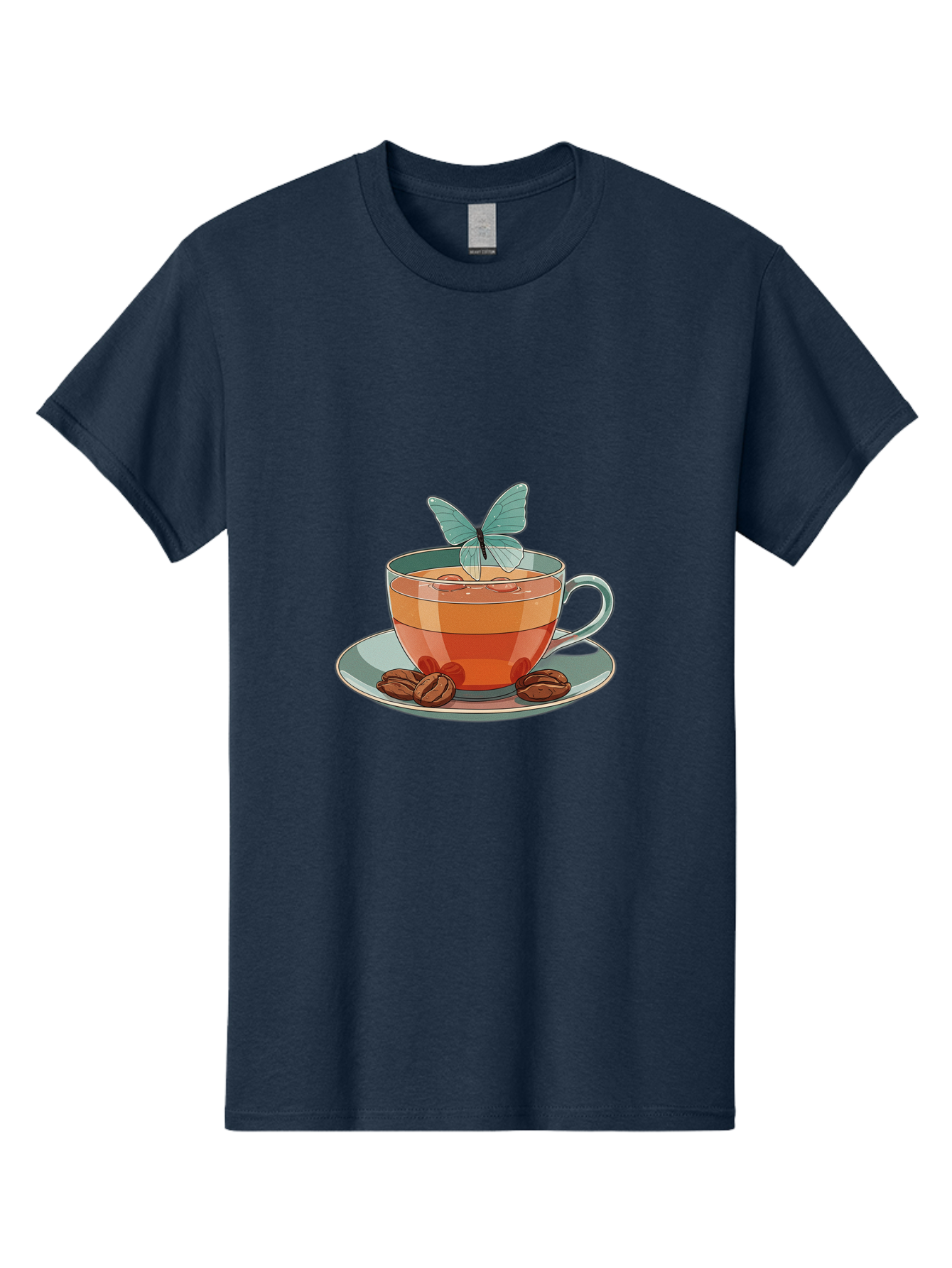 Butterfly-Coffee-Cup Men'S Graphic Tee, 100% Cotton, Comfortable Casual Summer Wear, Machine Washable, Vintage Camera, Old Camera, Antique Camera, Black Camera, Classic Photography, Photography Equipment, Nostalgic Device, Film Camera, Bae940