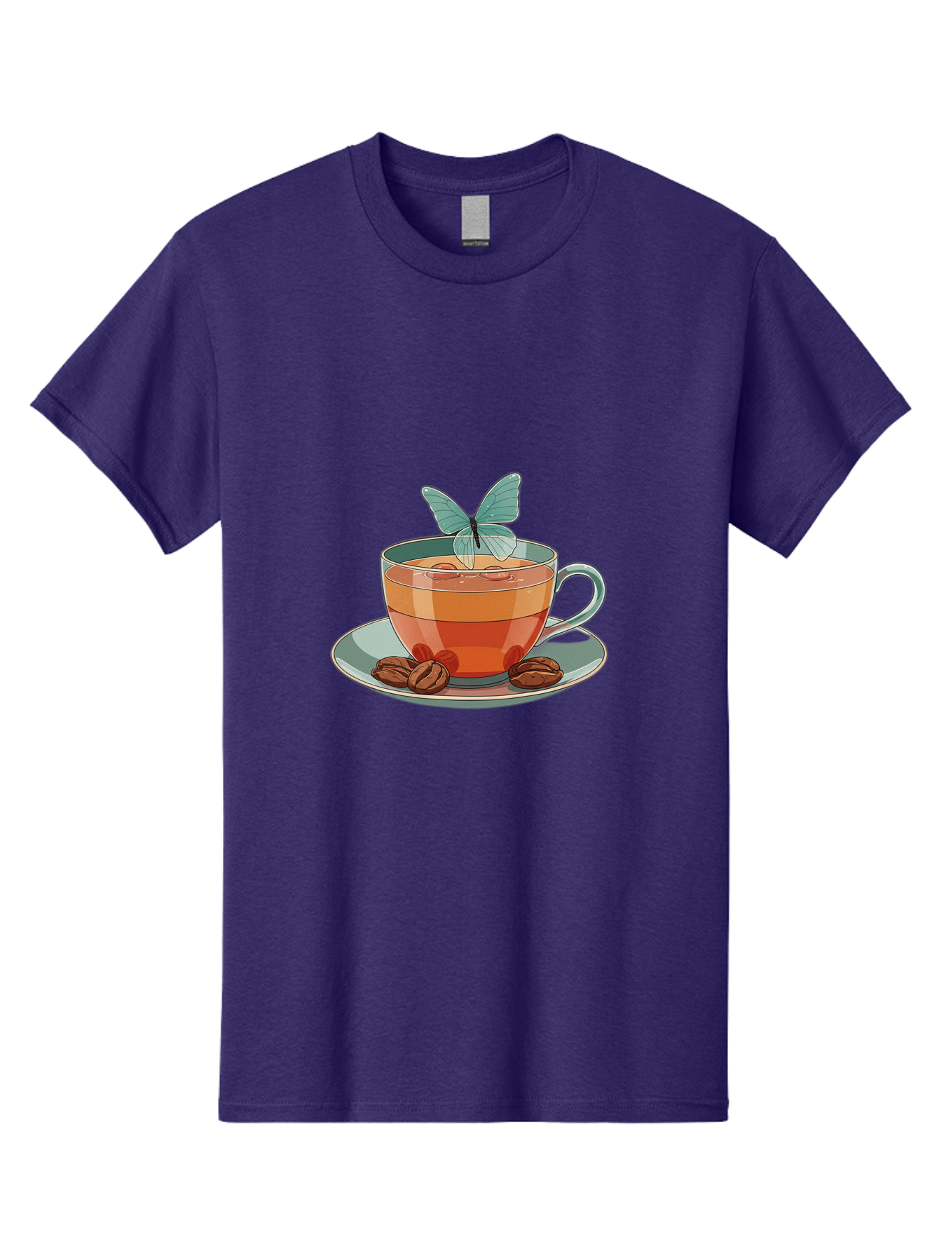 Butterfly-Coffee-Cup Men'S Graphic Tee, 100% Cotton, Comfortable Casual Summer Wear, Machine Washable, Vintage Camera, Old Camera, Antique Camera, Black Camera, Classic Photography, Photography Equipment, Nostalgic Device, Film Camera, Bae940