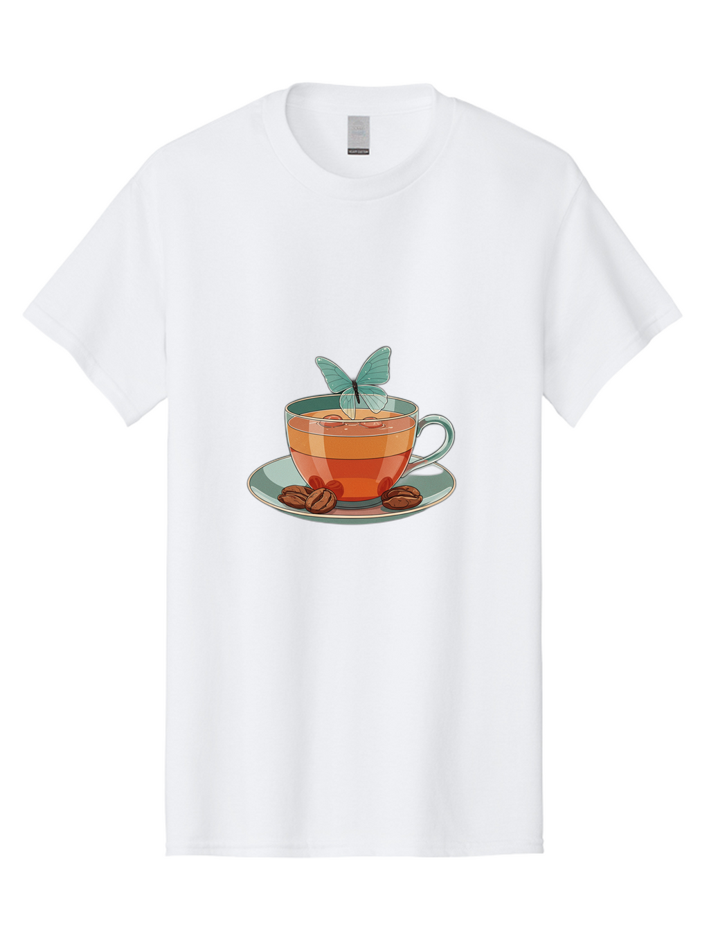 Butterfly-Coffee-Cup Men'S Graphic Tee, 100% Cotton, Comfortable Casual Summer Wear, Machine Washable, Vintage Camera, Old Camera, Antique Camera, Black Camera, Classic Photography, Photography Equipment, Nostalgic Device, Film Camera, Bae940