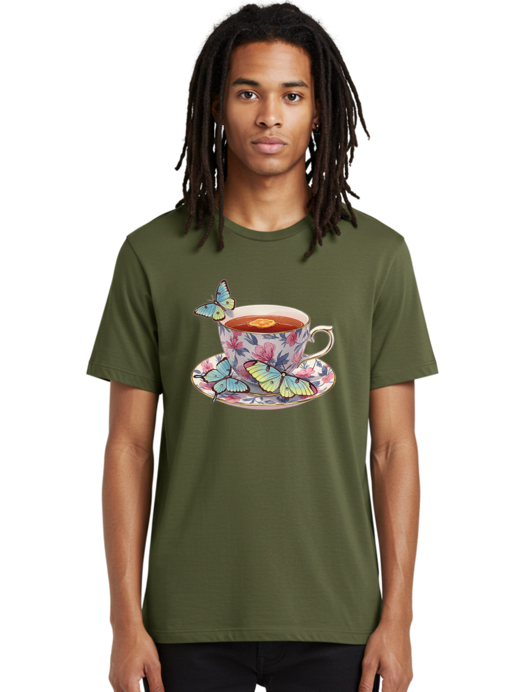 Butterfly-Tea Men'S Graphic Tee, 100% Cotton, Comfortable Casual Summer Wear, Machine Washable, Vintage Camera, Old Camera, Antique Camera, Black Camera, Classic Photography, Photography Equipment, Nostalgic Device, Film Camera, Camera Art Bae943