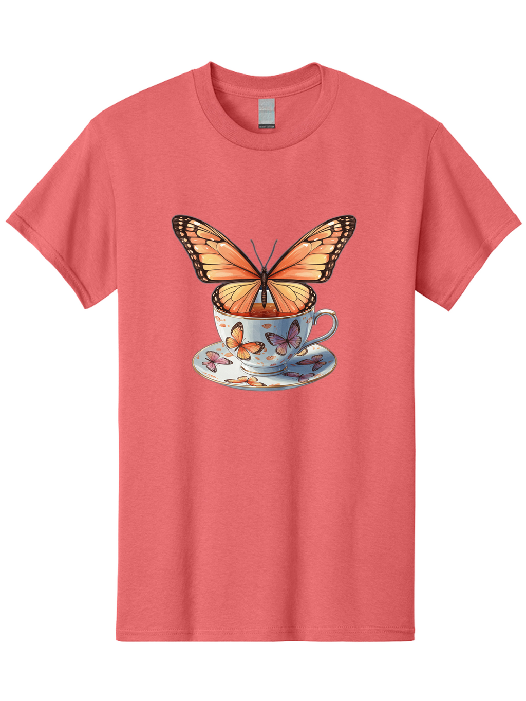 Butterfly-Teacup Men'S Graphic Tee, 100% Cotton, Comfortable Casual Summer Wear, Machine Washable, Vintage Camera, Old Camera, Antique Camera, Black Camera, Classic Photography, Photography Equipment, Nostalgic Device, Film Camera, Camera Art Bae944