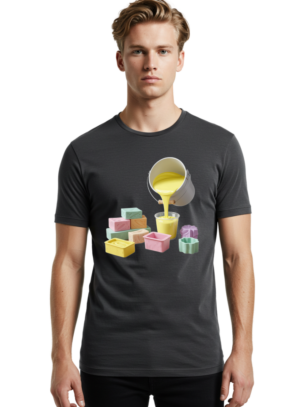 Candle-Pouring Men'S Graphic Tee, 100% Cotton, Comfortable Casual Summer Wear, Machine Washable, Vintage Camera, Old Camera, Antique Camera, Black Camera, Classic Photography, Photography Equipment, Nostalgic Device, Film Camera, Camera Art Bae945