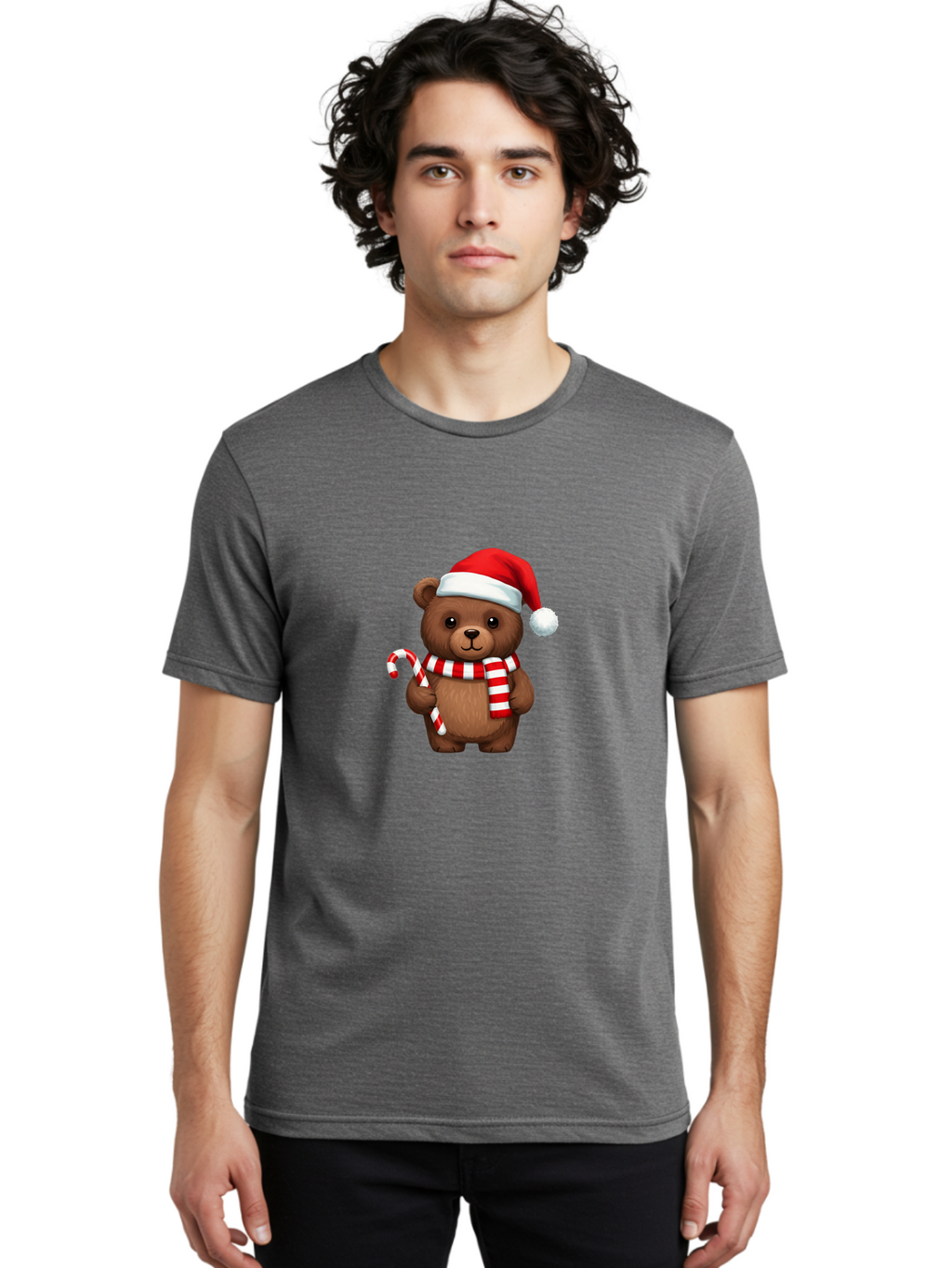 Candy-Cane-Bear Men'S Graphic Tee, 100% Cotton, Comfortable Casual Summer Wear, Machine Washable, Vintage Camera, Old Camera, Antique Camera, Black Camera, Classic Photography, Photography Equipment, Nostalgic Device, Film Camera, Camera Art Bae946