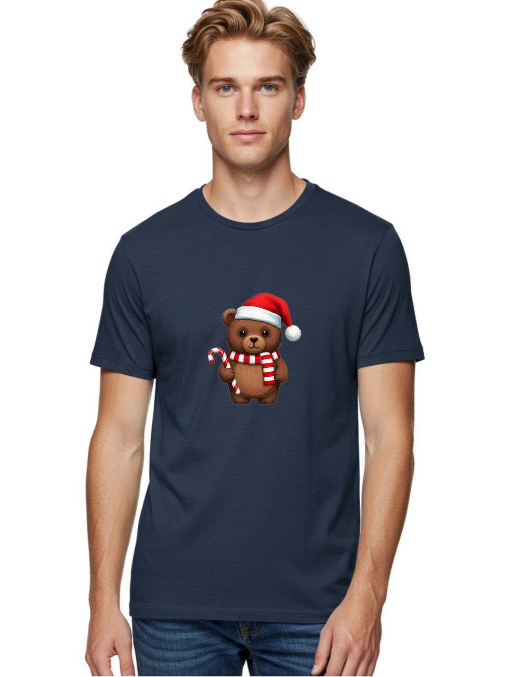 Candy-Cane-Bear Men'S Graphic Tee, 100% Cotton, Comfortable Casual Summer Wear, Machine Washable, Vintage Camera, Old Camera, Antique Camera, Black Camera, Classic Photography, Photography Equipment, Nostalgic Device, Film Camera, Camera Art Bae946