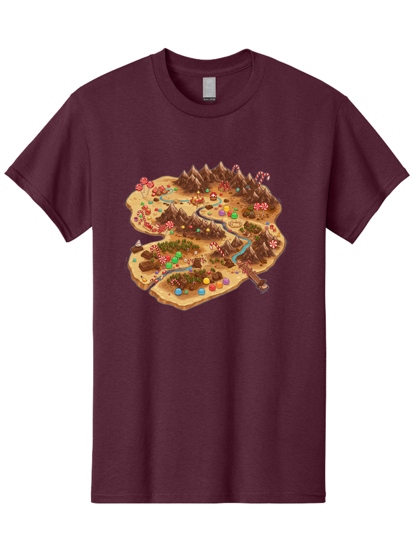 Candyland-Map Men'S Graphic Tee, 100% Cotton, Comfortable Casual Summer Wear, Machine Washable, Vintage Camera, Old Camera, Antique Camera, Black Camera, Classic Photography, Photography Equipment, Nostalgic Device, Film Camera, Camera Art Bae948