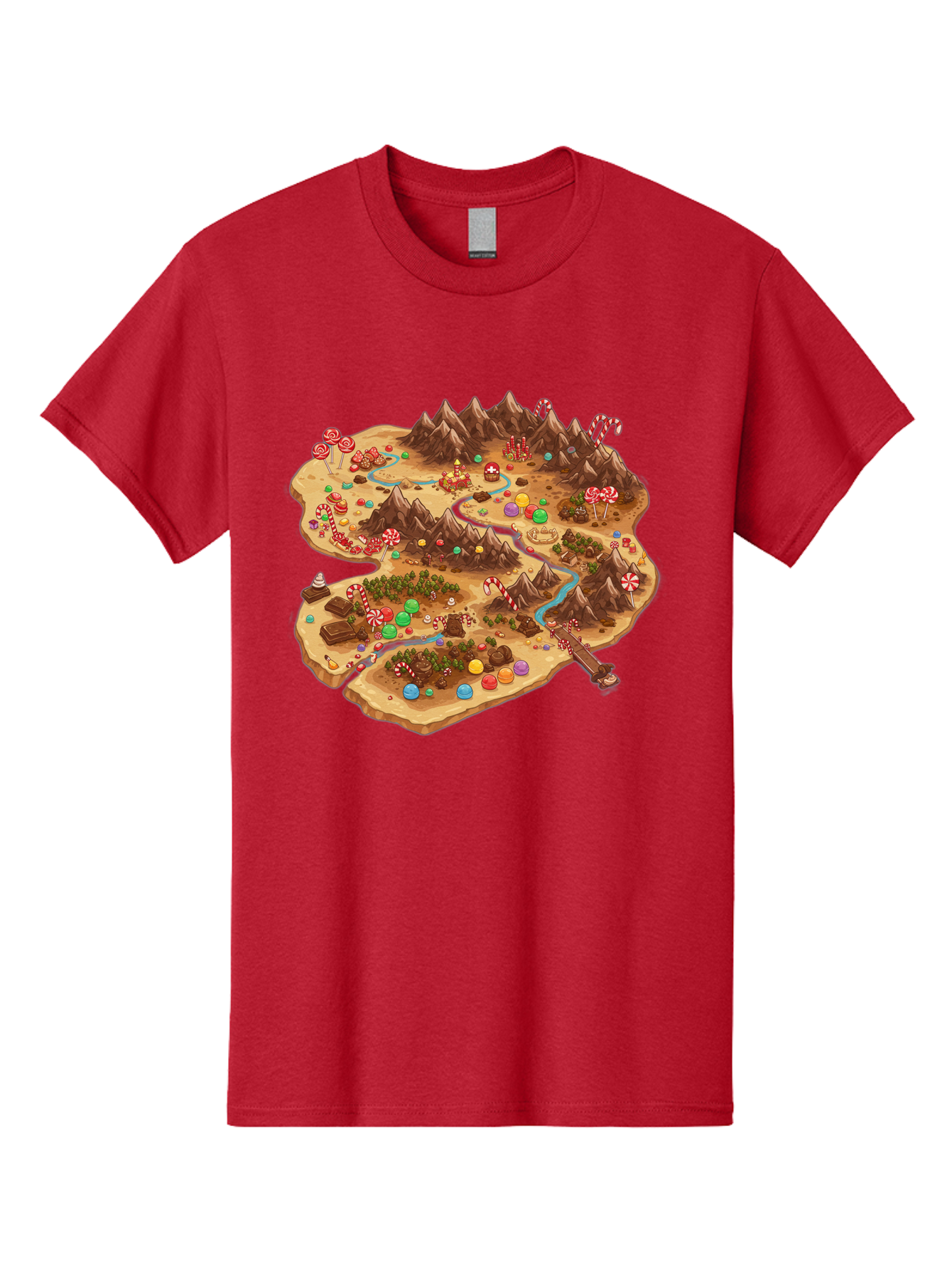 Candyland-Map Men'S Graphic Tee, 100% Cotton, Comfortable Casual Summer Wear, Machine Washable, Vintage Camera, Old Camera, Antique Camera, Black Camera, Classic Photography, Photography Equipment, Nostalgic Device, Film Camera, Camera Art Bae948