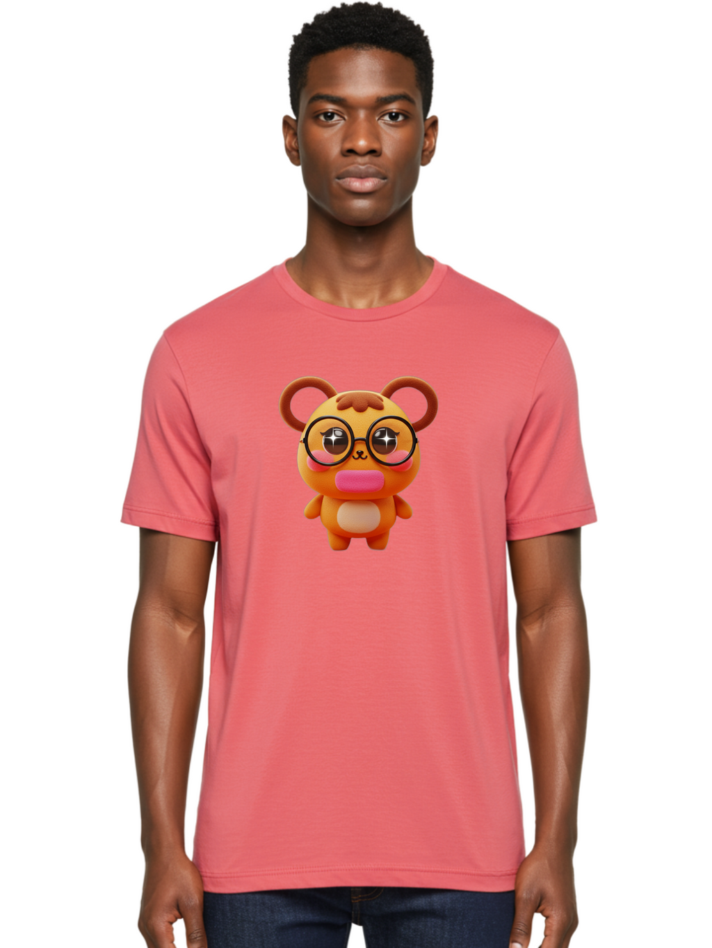 Cartoon-Bear Men'S Graphic Tee, 100% Cotton, Comfortable Casual Summer Wear, Machine Washable, Vintage Camera, Old Camera, Antique Camera, Black Camera, Classic Photography, Photography Equipment, Nostalgic Device, Film Camera, Camera Art Bae949