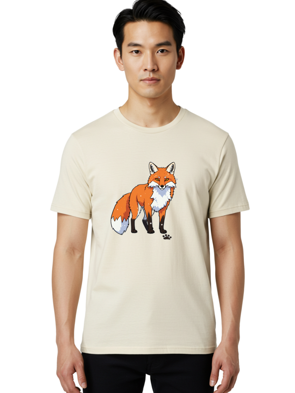Cartoon-Fox-1 Men'S Graphic Tee, 100% Cotton, Comfortable Casual Summer Wear, Machine Washable, Vintage Camera, Old Camera, Antique Camera, Black Camera, Classic Photography, Photography Equipment, Nostalgic Device, Film Camera, Camera Art Bae950