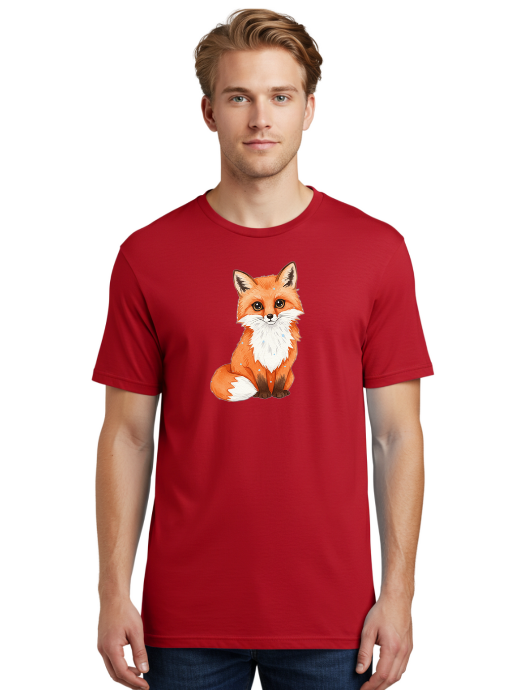 Cartoon-Fox-2 Men'S Graphic Tee, 100% Cotton, Comfortable Casual Summer Wear, Machine Washable, Vintage Camera, Old Camera, Antique Camera, Black Camera, Classic Photography, Photography Equipment, Nostalgic Device, Film Camera, Camera Art Bae951
