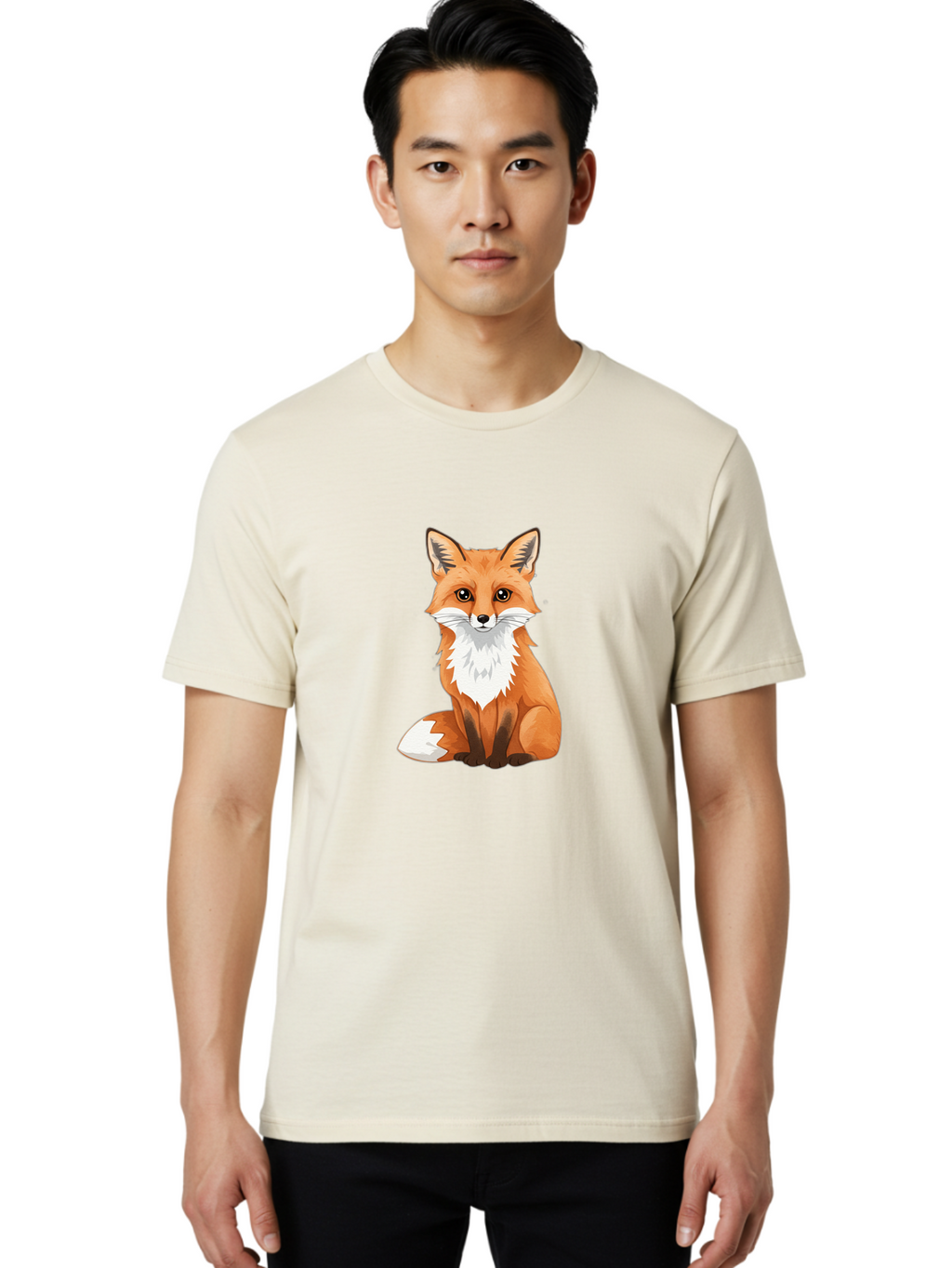 Cartoon-Fox-3 Men'S Graphic Tee, 100% Cotton, Comfortable Casual Summer Wear, Machine Washable, Vintage Camera, Old Camera, Antique Camera, Black Camera, Classic Photography, Photography Equipment, Nostalgic Device, Film Camera, Camera Art Bae952