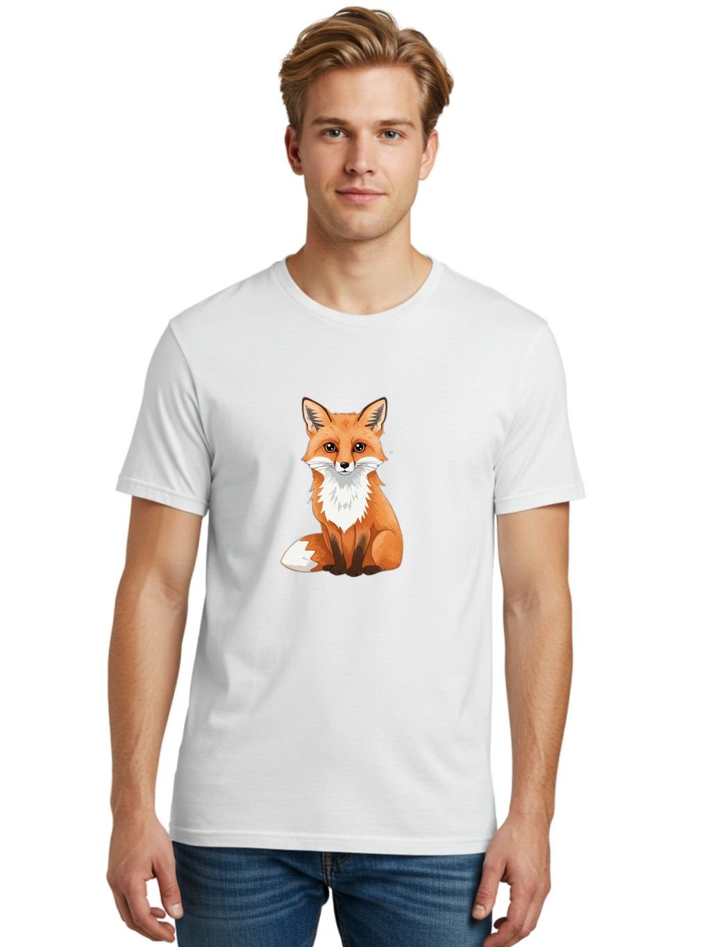 Cartoon-Fox-3 Men'S Graphic Tee, 100% Cotton, Comfortable Casual Summer Wear, Machine Washable, Vintage Camera, Old Camera, Antique Camera, Black Camera, Classic Photography, Photography Equipment, Nostalgic Device, Film Camera, Camera Art Bae952