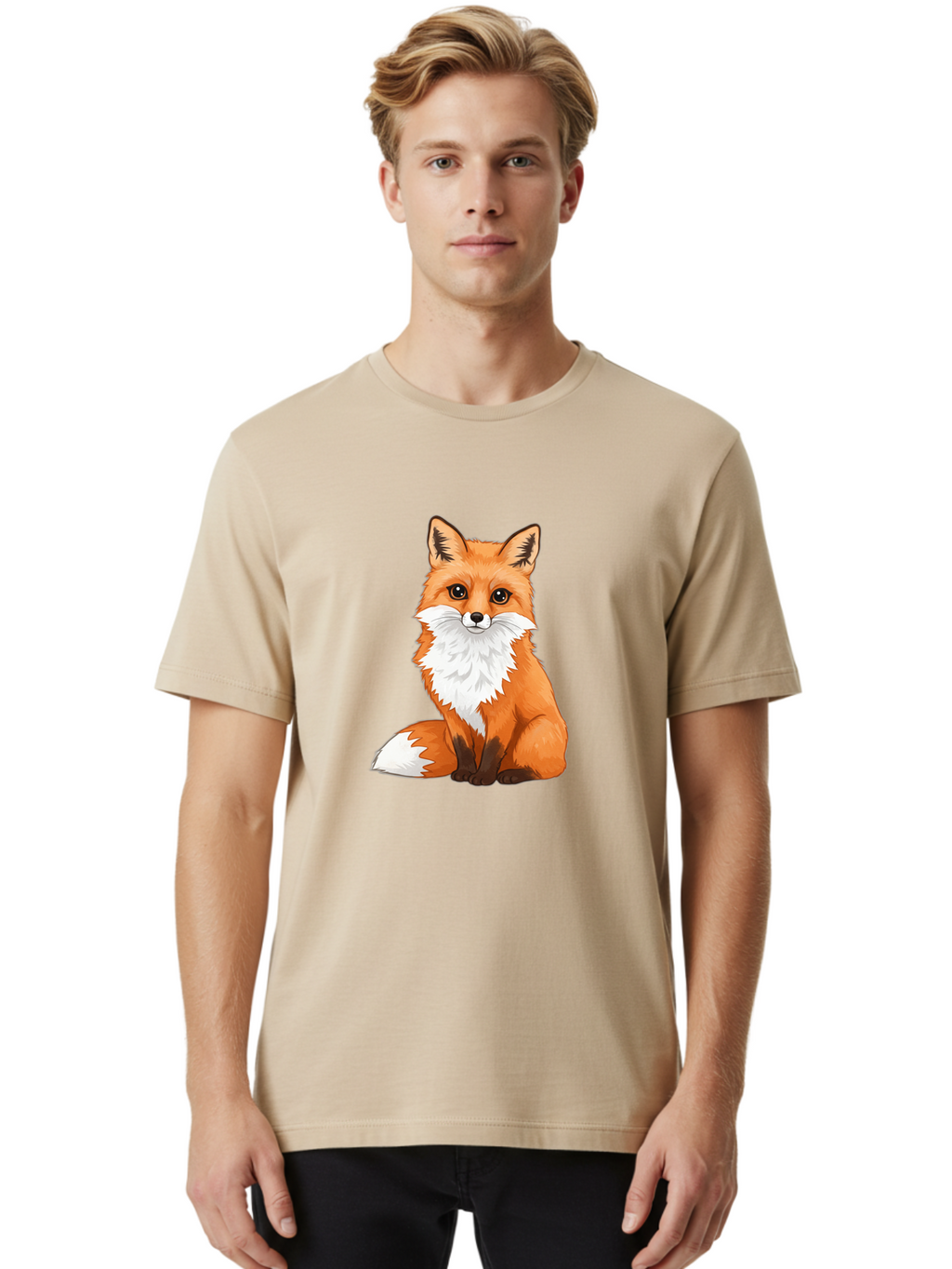 Cartoon-Fox-4 Men'S Graphic Tee, 100% Cotton, Comfortable Casual Summer Wear, Machine Washable, Vintage Camera, Old Camera, Antique Camera, Black Camera, Classic Photography, Photography Equipment, Nostalgic Device, Film Camera, Camera Art Bae953