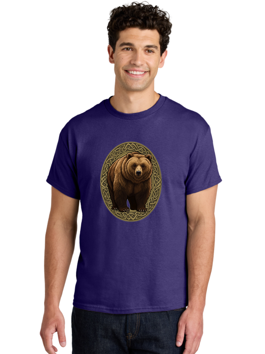 Celtic-Bear-Emblem Men'S Graphic Tee, 100% Cotton, Comfortable Casual Summer Wear, Machine Washable, Vintage Camera, Old Camera, Antique Camera, Black Camera, Classic Photography, Photography Equipment, Nostalgic Device, Film Camera, Bae956
